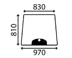 szyba do ciągnika Kubota - przednia 6C23072310 (3203)