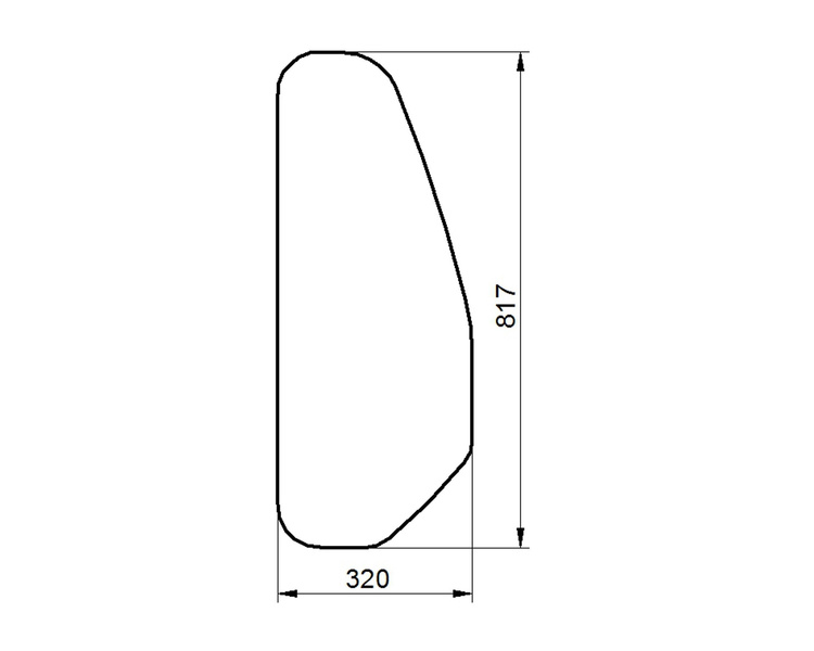 szyba Volvo - boczna lewa 14508461 (1973)