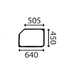 szyba Yanmar - drzwi dolna lewa E29031-240