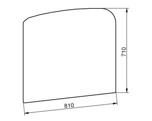 szyba ładowarka teleskopowa Dieci Agri Plus - drzwi górna BSC0416 (2336)