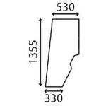 szyba do ciągnika Same - drzwi brązowa 0.9234.212.0/20 (5218)