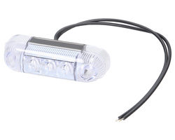 Lampa obrysowa LED 12/24V przezroczysta W61 Waś