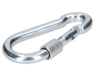 Karabińczyk metalowy z zabezpieczeniem 7x70mm stalowy