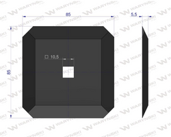 Nóż paszowozu kwadrat 85x5 mm zastosowanie Seko DeLaval Waryński