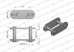 Spinka łańcucha CA557 Waryński