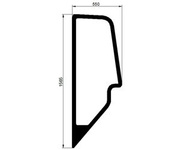 szyba ładowarka teleskopowa John Deere - boczna lewa Z76048 (2161)