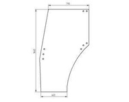 szyba Same, Lamborghini, Hurlimann - drzwi lewe 00082337010 (2824)