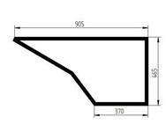 szyba wózek widłowy Manitou MC - drzwi dolna lewa 561091 (3044)