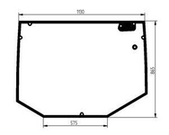szyba do ciągnika Fendt - tylna 931812051010 (4512)