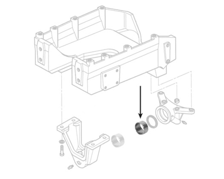 Tuleja zawieszenia osi Massey Ferguson 3712072M1 119x126x56mm