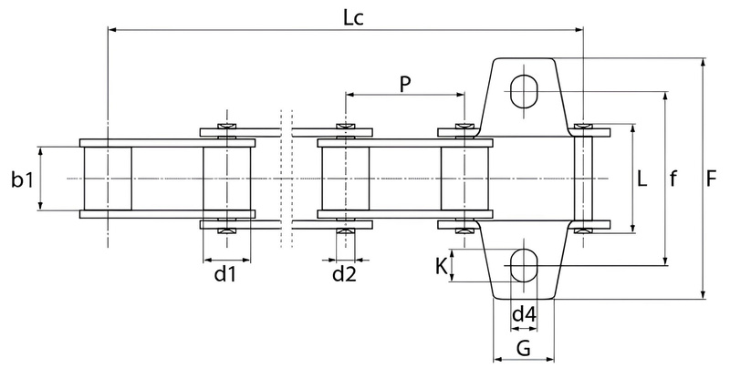 Łańcuch podajnika pochyłego kombajn John Deere AZ24235