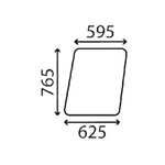 szyba Deutz-Fahr - drzwi górna 02371985