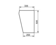szyba do ciągnika Deutz-Fahr - przednia dolna 520485 (1420)
