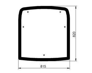 szyba do ciągnika Deutz-Fahr, Lamborghini, Same - szyberdach 0.010.6476.0/10 (1587)