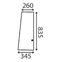 szyba do ciągnika Fendt - boczna przesuwana prawa F380810110220