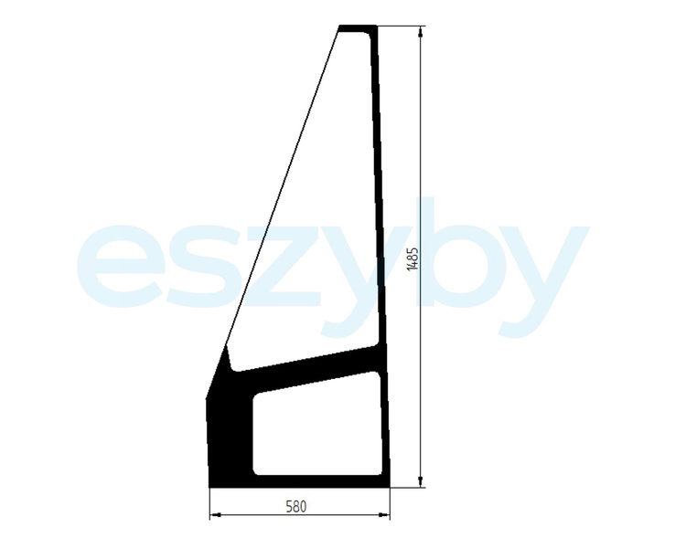 szyba ładowarka CAT - przednia lewa/prawa 107-6144, 111-0177 (2663)