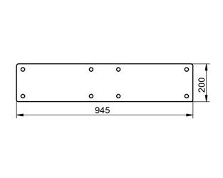 szyba do ciągnika John Deere - tylna dolna L57285 (1374)
