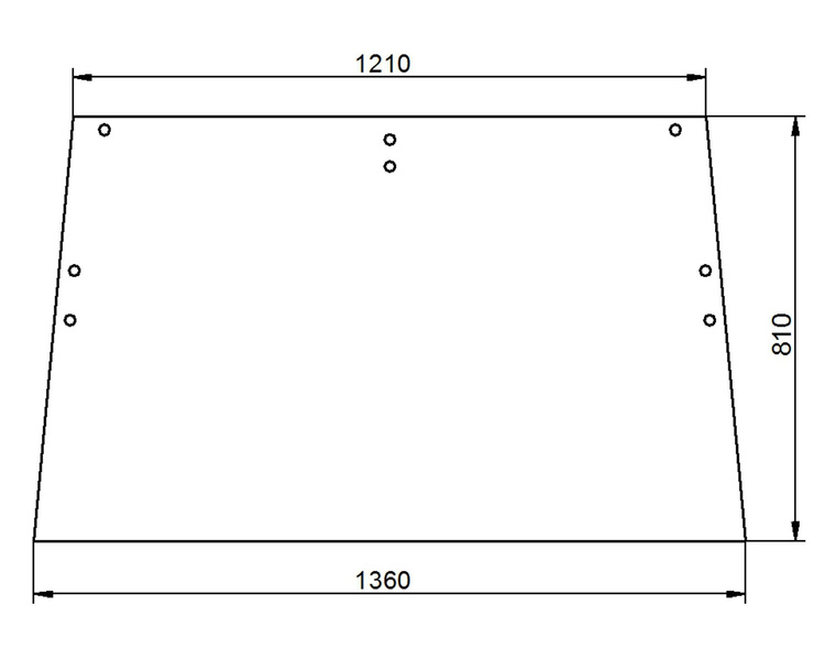 szyba do ciągnika Deutz-Fahr - przednia 520514 (2365)