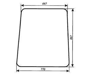 szyba do ładowacza Fadroma Ł 200 - tylna (601)