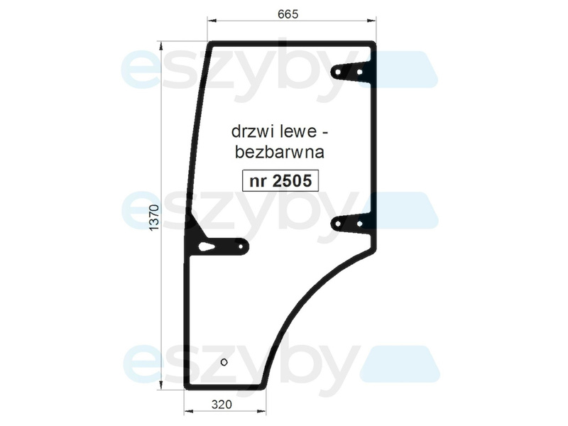 szyba Farmer 5288 7258 8244 8248 8258 8288 9258 9288 10288 - drzwi lewe