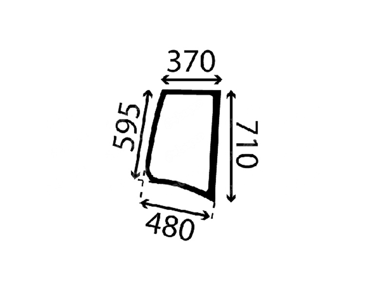 szyba do ciągnika Fendt - boczna prawa 222812010660