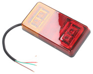 Lampa LED prostokątna płaska tylna do przyczepy 12/24V