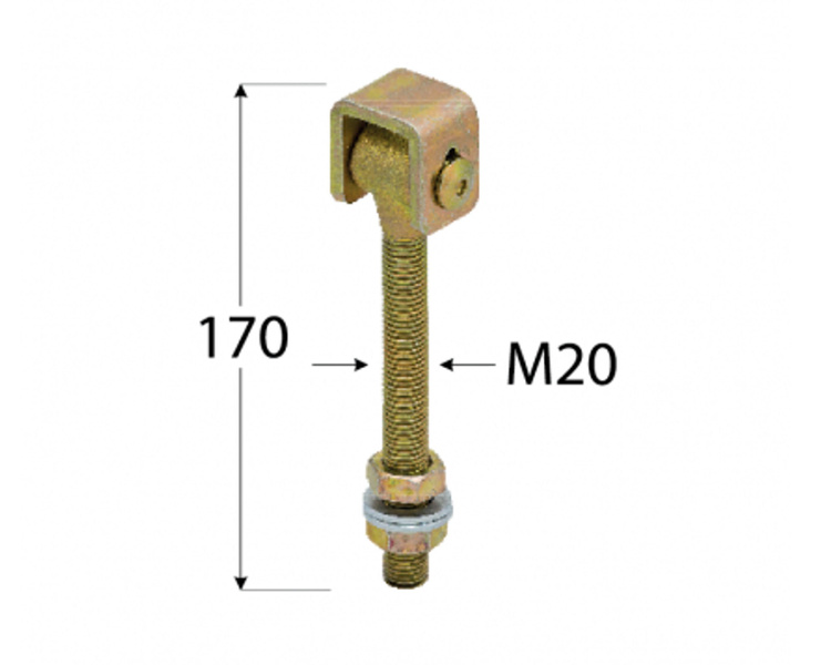 Zawias regulowany z przelotem 170mm domax