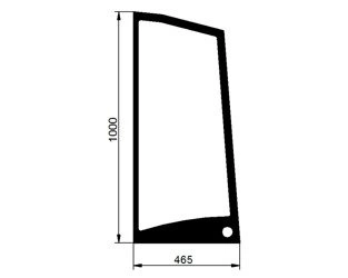szyba do ładowarki Genie - boczna lewa 07.0740.0073GT (4340)