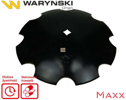 Talerz uzębiony Z-8 fi 560 otwór 30x30 stal borowa 5mm WARYŃSKI MAXX Premium 1279601010 1202030130 W-5197560/30/P [W-7560/30/5]