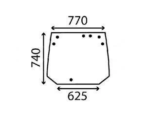 szyba do ciągnika Fendt - tylna 210812050010 (3026)