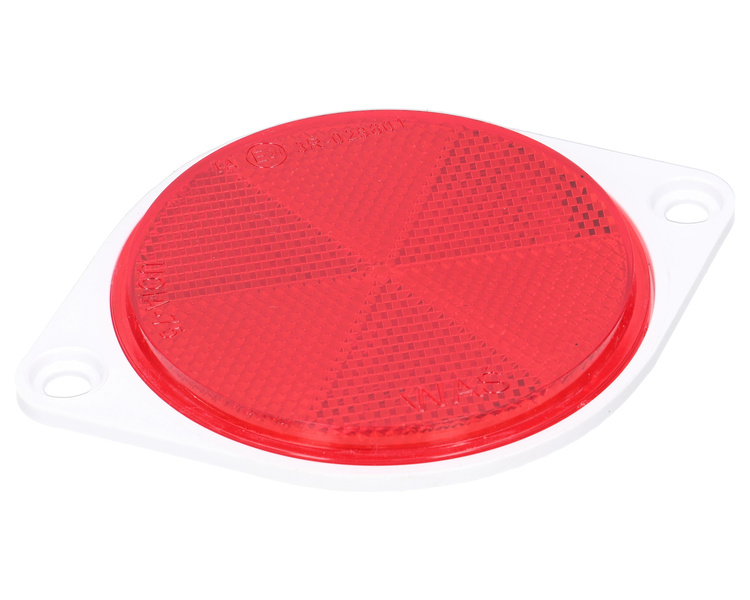 Odblask okrągły przykręcany czerwony Waś 32