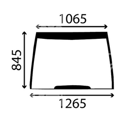 szyba CASE Maxxum 5120 5130 5140 5220 5230 5240 5250 - przednia 248715A1 (1116)