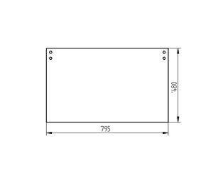 szyba minikoparka Volvo - przednia dolna otwory 4cm 15018109 (2832)