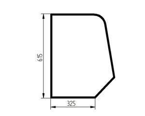 szyba ładowarka teleskopowa JCB - drzwi górna tylna 827/30430