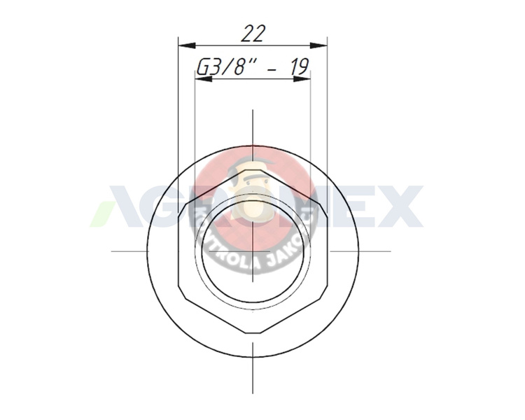 Szybkozłącze hydrauliczne gniazdo G3/8" BSP gwint wewnętrzny Waryński