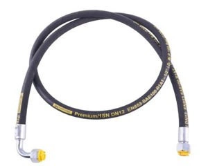 Przewód hydrauliczny 160 bar gwint M22x1.5 prosta/90 stopni L-2500mm DN12-1SN 16MPa Waryński