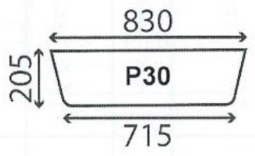 szyba do ciągnika Ford serie 10 i 30 kabina SL i ULTRA - tylna dolna 83909855 (5168)