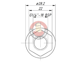 Szybkozłącze hydrauliczne suchoodcinające gniazdo G1/4" BSP