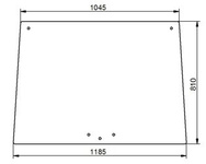 szyba do ciągnika Case - przednia 1284623C1 (4983)
