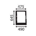 szyba Claas/Renault Axion - przednia dolna lewa 0011171691 (1930)