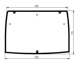 szyba Lindner Geotrac - tylna 3203101 (2780)
