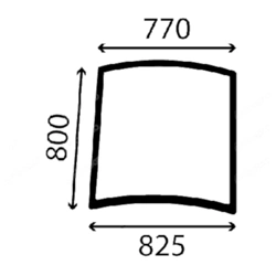 szyba JCB - tylna 827/80290 (3363)