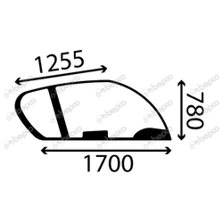 szyba ładowarka teleskopowa Dieci Agri Plus - boczna prawa BSC0413 (4357)