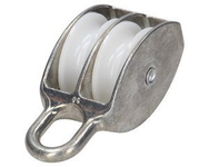 Bloczek z kółkami 50mm podwójne do lin 12 mm