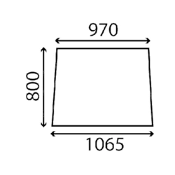 szyba do ciągnika John Deere - przednia R137111