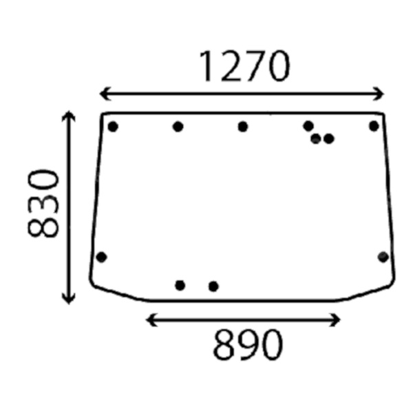 szyba do ciągnika Same - tylna 000913060