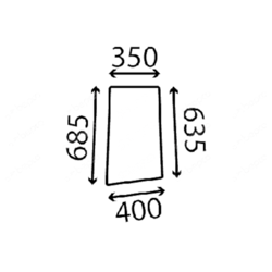 szyba Kubota - boczna lewa RG518-46740