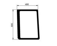 szyba do ciagnika Valtra - boczna lewa V36423900 (2031)