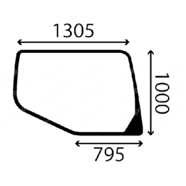 szyba Komatsu - boczna prawa 20Y-54-51842 (3515)