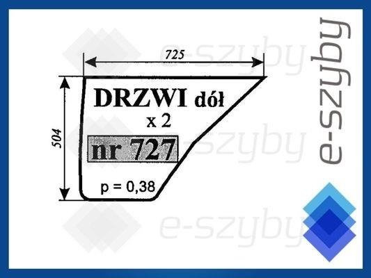 szyba Pronar Zefir 85 - drzwi dolna (lewa, prawa) (727)